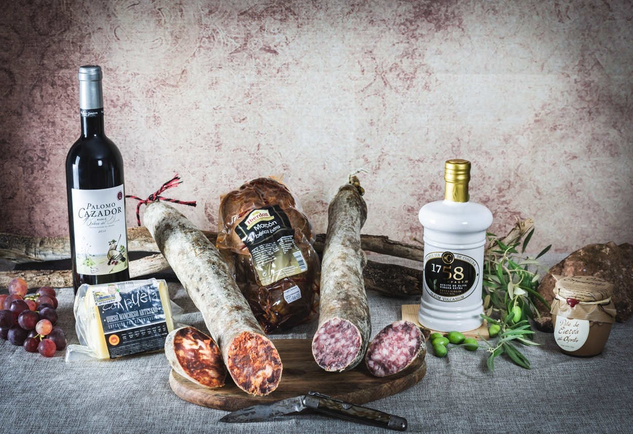 Imagen de Lote de Ibéricos Y Queso Manchego lotes de Navidad originales