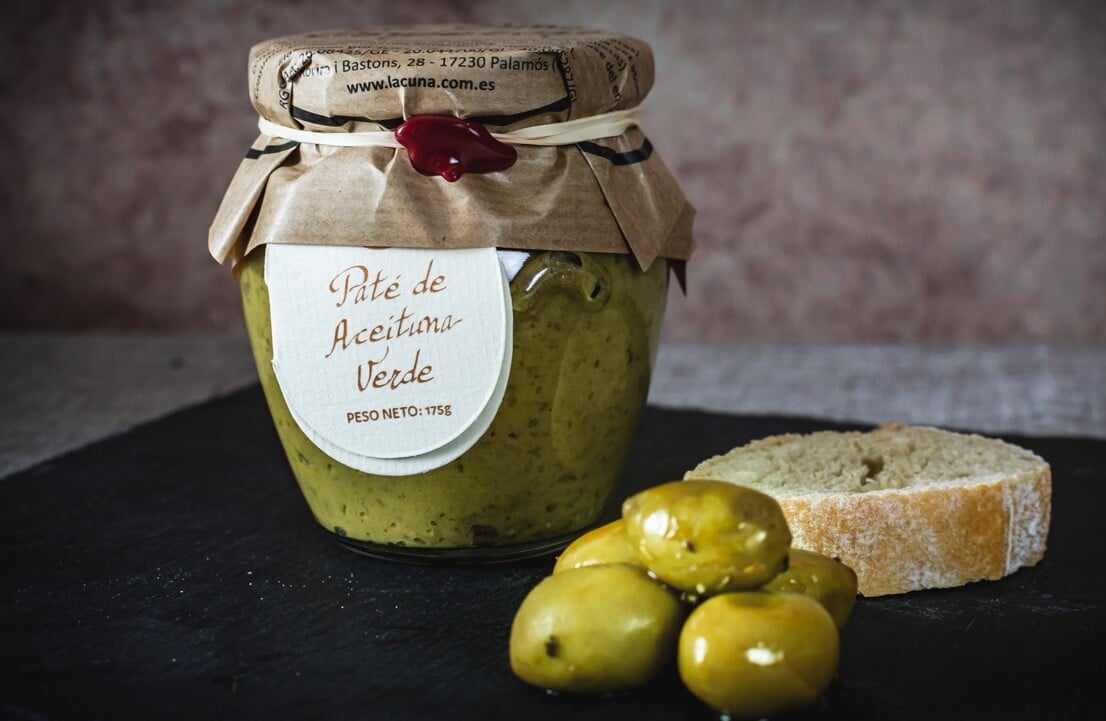 Foto de Paté Aceituna Verde La Cuna tarro de paté con aceitunas naturales