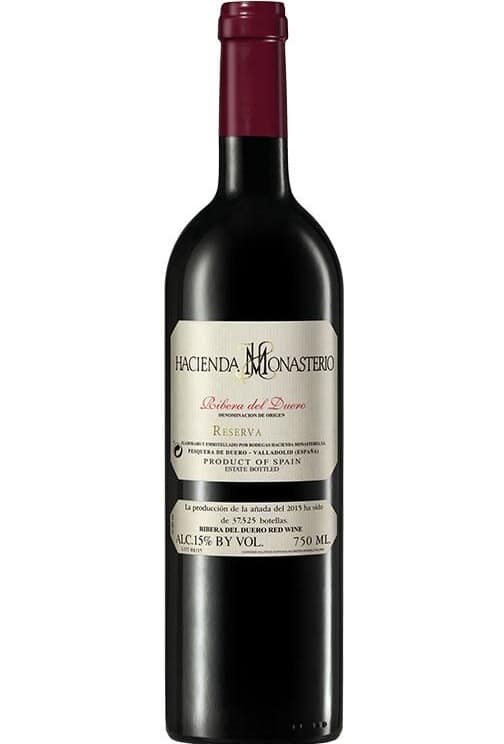 Imagen de Hacienda Monasterio Reserva botella de vino cristal Ribera