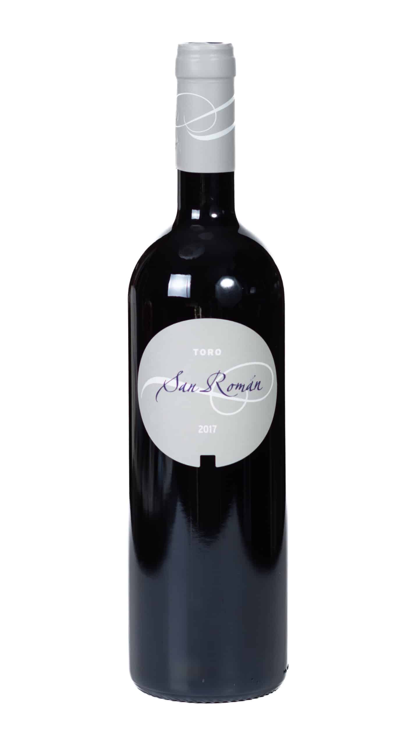 San Roman red wine bottle photo
