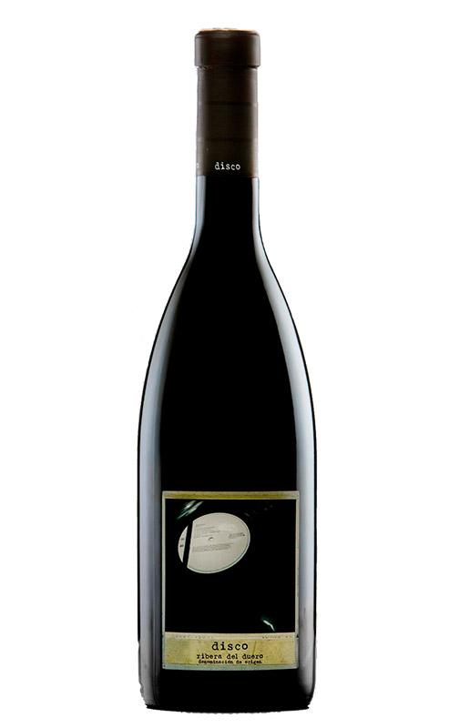 Foto de botella de vino blanco Disco