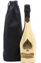 Imagen de botella de champagne con bolsa Ace of Spades Brut Gold Bag
