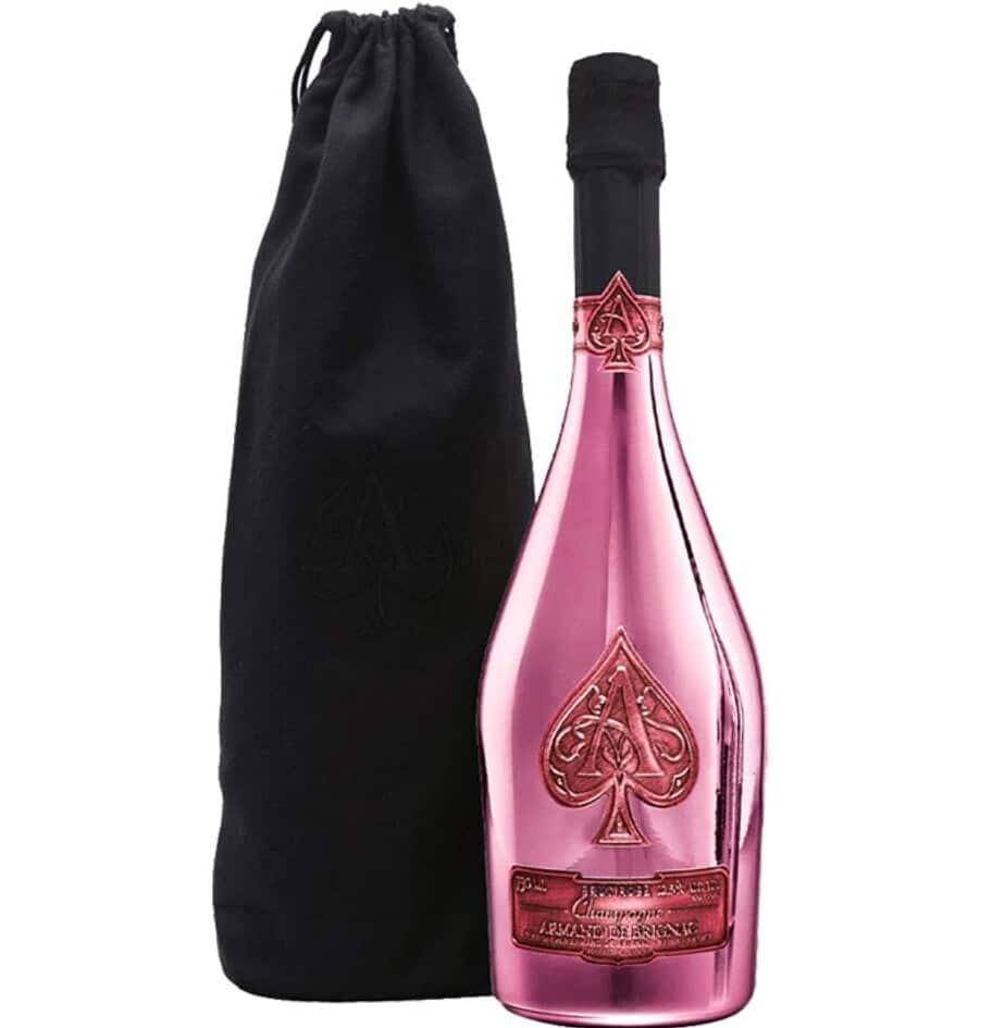 Foto de botella de champagne con bolsa Ace of Spades Rosé Bag