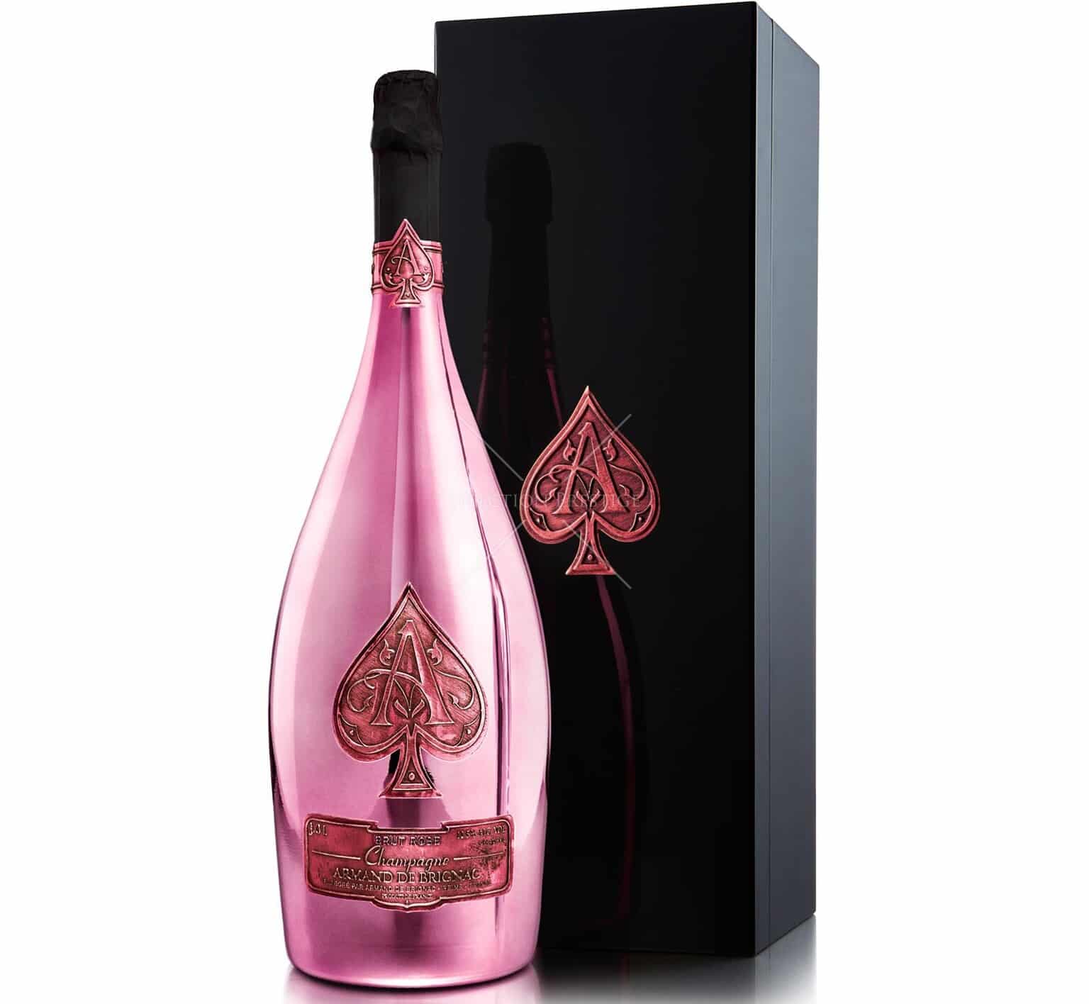 Imagen de botella de champagne rosa Ace of Spades Rosé Caja de Madera